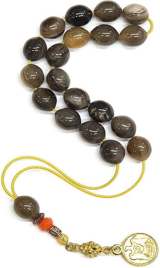 Roloi Komboloi Horn Worry Beads Gray 31cm