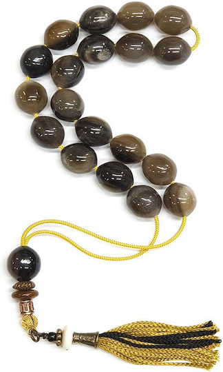Roloi Komboloi Horn Worry Beads Gray 31cm