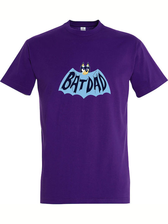 Παιδικό T-shirt Dark Purple Batdad Bluey Ft Batman 6677125