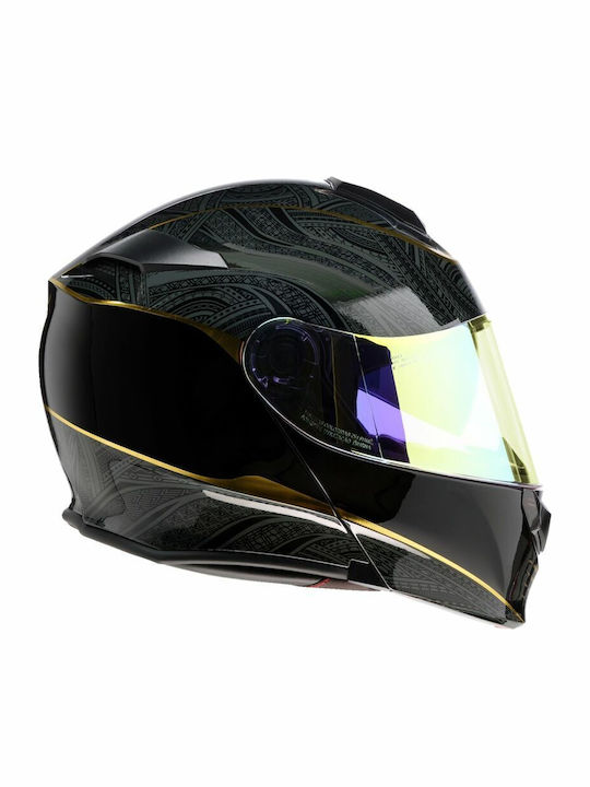 Z1R Solaris 2.0 Flip-Up with Sun Visor DOT Notorious Black/Gold Z1R Solaris 2.0 Flip-Up with Sun Visor DOT Notorious Black/Gold