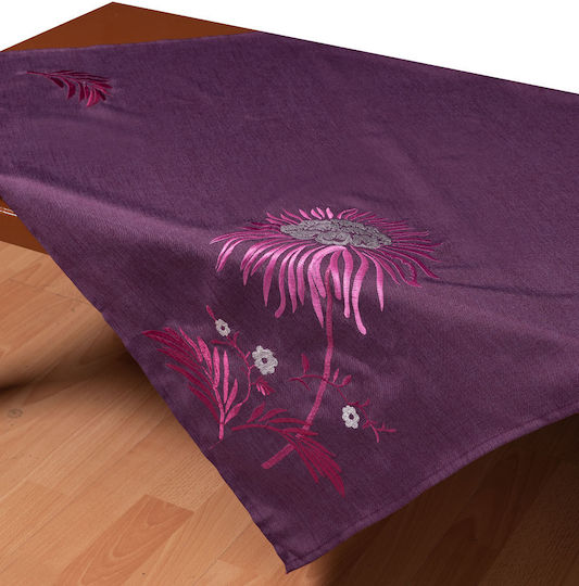 Silk Fashion Καρέ Τραπεζομάντηλο 5126 Μωβ 130x130εκ.