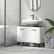 HomCom Countertop without Sink L80xW34xH60cm Glossy White