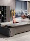 Vip Γραφείο Δεξιά Γωνία Απόχρωση Grey Walnut Εο929 R Καρυδί Γκρι Melamine 200x180x75cm 1τμχ