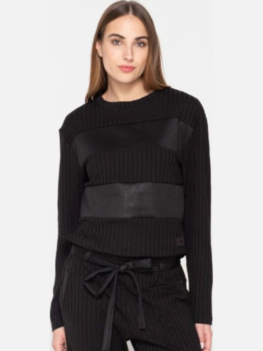 Luna Damen Bluse Langärmelig Black