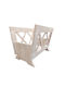 Wooden Magazine Holder White Beige Le Monde 40x25x28cm