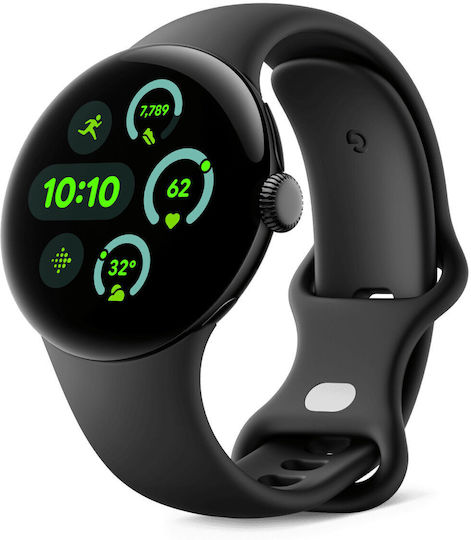 Google Pixel Watch 3 Aluminium 41mm Wasserdicht mit Pulsmesser (Obsidian)