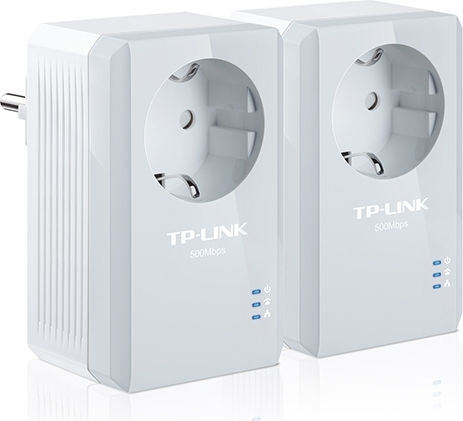 TP-LINK TL-PA4010P KIT v6 Powerline Double Wired with Passthrough Socket and Ethernet Port