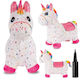 White Starry Unicorn Plush Hoppers for Kids