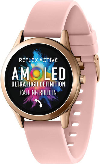 Reflex Active Series 31 35mm Smartwatch mit Pulsmesser (Pink Rubber Strap)