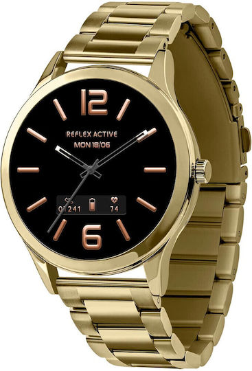 Reflex Active Series 31 Stainless Steel Smartwatch με Παλμογράφο (Χρυσό)