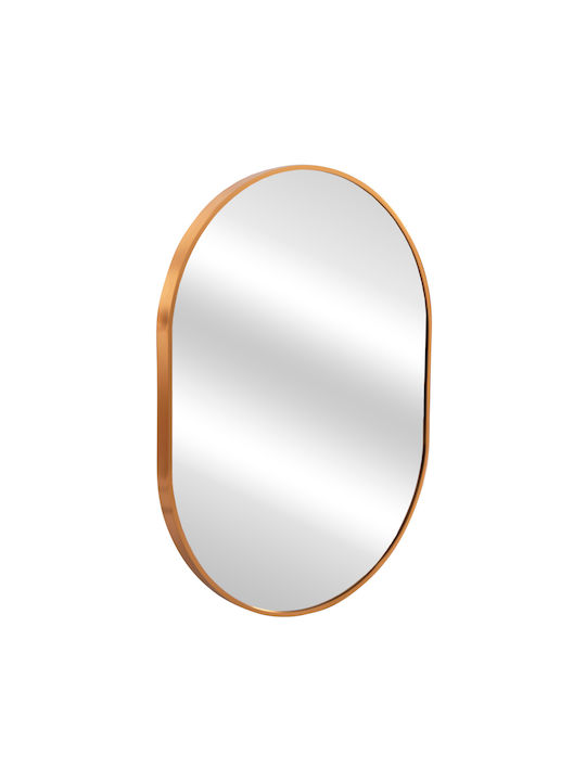 HomeMarkt Archer Wandspiegel Oval mit Gold Meta...