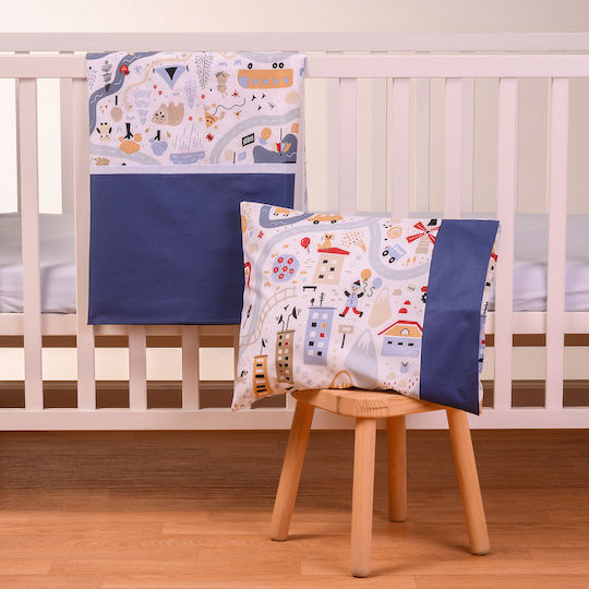 abo Set Lenjeri De Patut Bebe Albastru 70x140cm