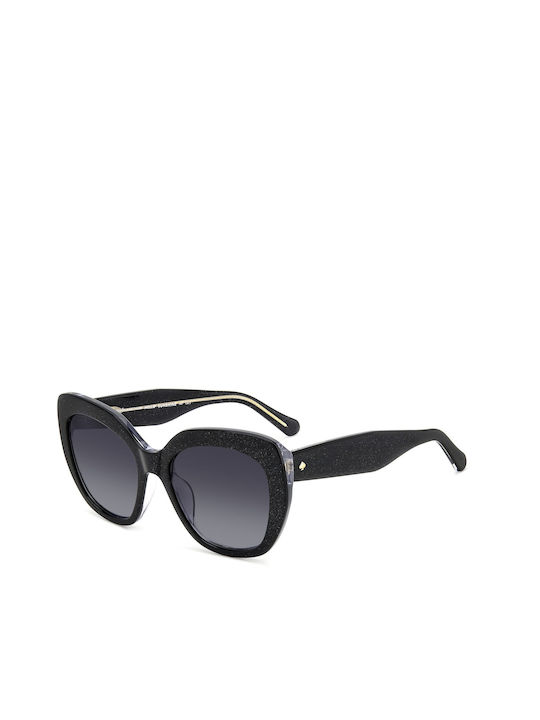 Kate Spade Women's Sunglasses with Black Plastic Frame and Black Lens WINSLETGS807F