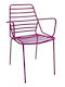 Outdoor Chair Metallic Ibiza-p Fuchsia 52x58x84cm