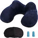 Memory Foam Travel Pillow Blue