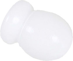 Curtain Rod End Cap Ø23mm White 62-18-347 Wood White