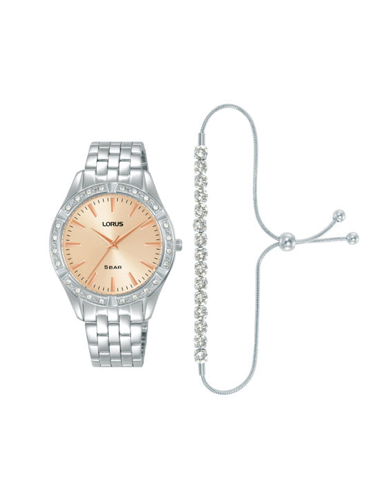 Lorus Women's Watch 34mm Battery with Silver Metal Bracelet