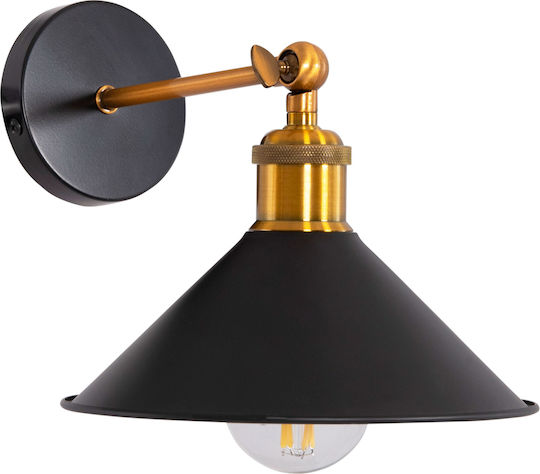 HomeMarkt Reston2 Lamp Wall with Socket E27 Black 21x21x21cm