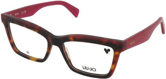 Liu Jo Plastic Eyeglass Frame Cat Eye Brown LJ2783-246