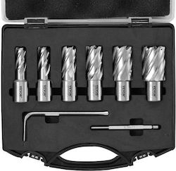 Vevor 6-tlg. Fräsersatz Magnetbohrer 1" Schnitttiefe 1/2" bis 1-1/16" Durchmesser M2al Stahlführungskoffer Gsgtzyc6j100o3dw2v0