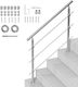 Vevor Handrails 47.2" Outdoor Steps 3 Rods Porch Deck Bxgslzfs120ccrs3ev0