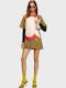 Sommer Mini T-Shirt Damenkleid Olive