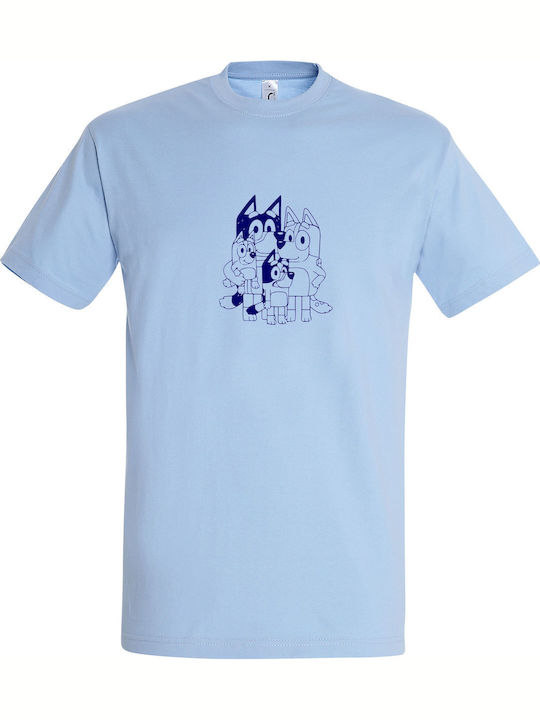 Tricou pentru copii Sky Blue Bluey Family