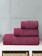 Casa Colori Set Prosoape de Baie 3 buc Bordeaux Greutate 650gr/m²