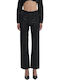 Women's Jean Trousers in Straight Line Black