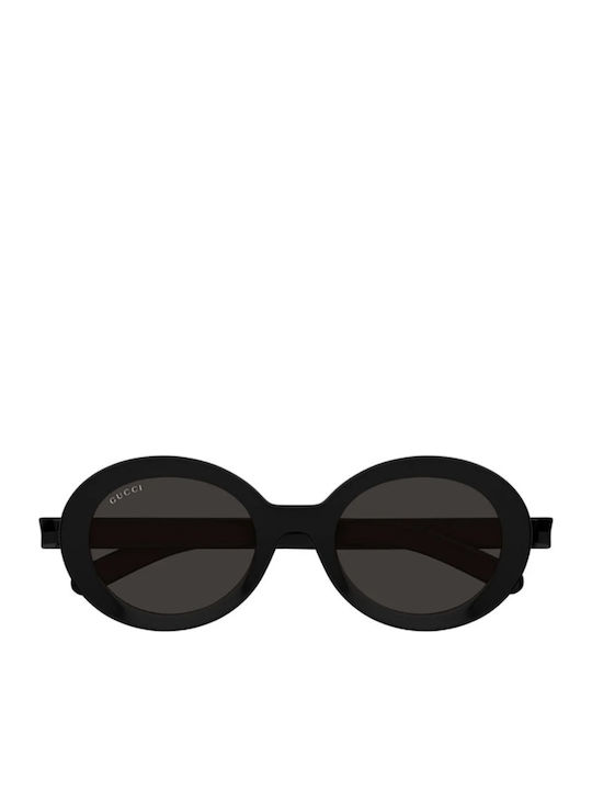 Gucci Women's Sunglasses with Black Horn-Rimmed Frame and Grey Lenses GG1722SA 001