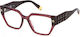 Furla Transparent Plastic Eyeglass Frame Butter...