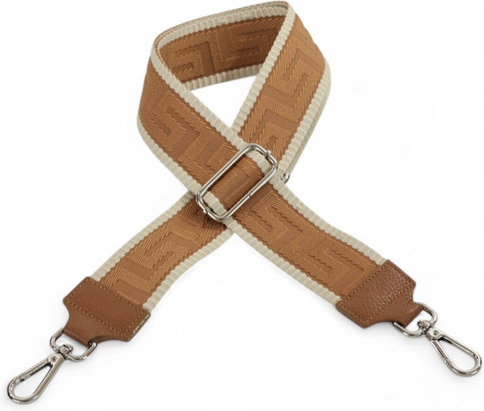 Verstellbarer Taschenriemen mit Lederdetails in Tan S