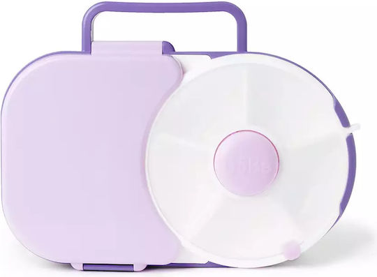 GoBe Gobe Gobe 2in1 Lunchbox & Πλαστικό Παιδικό Δοχείο Φαγητού Μωβ