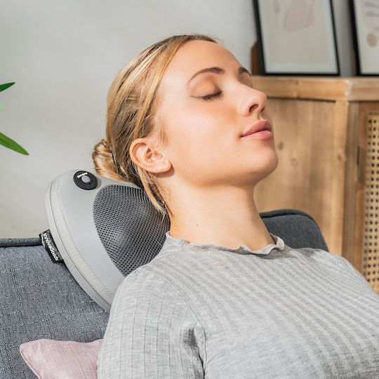 InnovaGoods Shiatsu Συσκευή Μασάζ Shiatsu για το Κεφάλι & το Σώμα με Υπέρυθρη Θερμότητα Γκρι