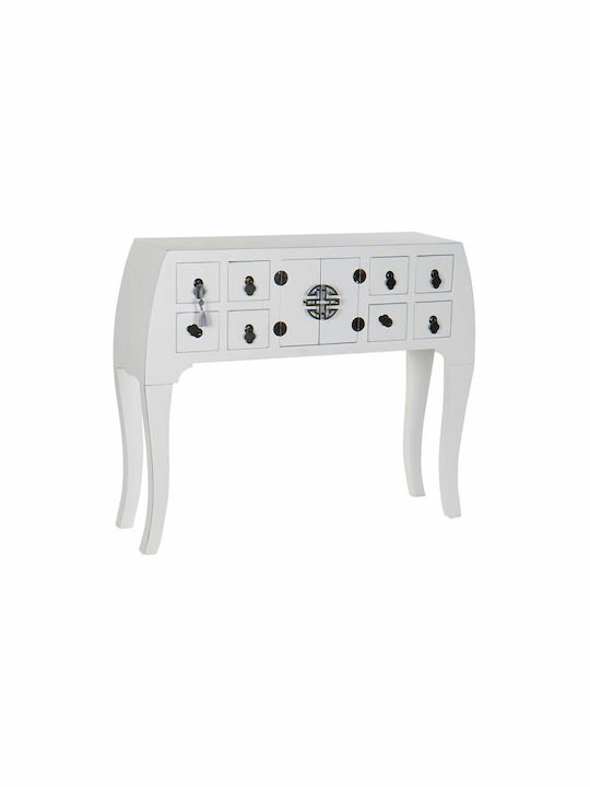 Wooden Console Table Silver White L98xW26xH80cm