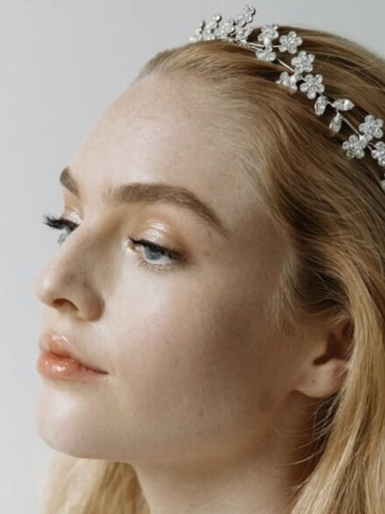 Bridal Tiara Zircon Silver Leonia Crystal Headpiece Ba104 Hair Duty Hrd-ba104