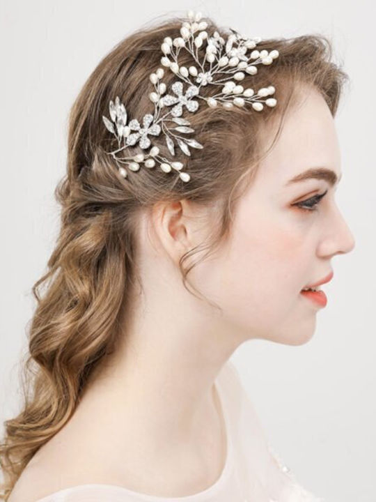 Νυφική Τιάρα Πέρλες & Ζιρκόν Χρυσό Wedding Crystal Drop Ba29 Hair Duty Hrd-ba29