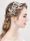 Νυφική Τιάρα Πέρλες & Ζιρκόν Χρυσό Wedding Crystal Drop Ba29 Hair Duty Hrd-ba29