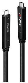 Lindy USB 2.0 Cable USB-C male - USB-C 60W PD Μαύρο 8m 43393
