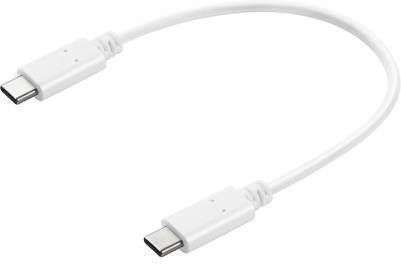 Moxom USB 2.0 Cable USB-C Male - USB-C 60W PD White 0.2m
