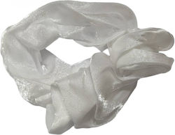 Fabric Hair Scrunchies White 4771-903l