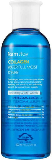 Farm Stay Collagen Water Full Moist Υγρό Τόνωσης Προσώπου με Νιασιναμίδη 200ml