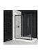 Orabella Energy Fixed Side for Shower 106-110x110cm Mat Black