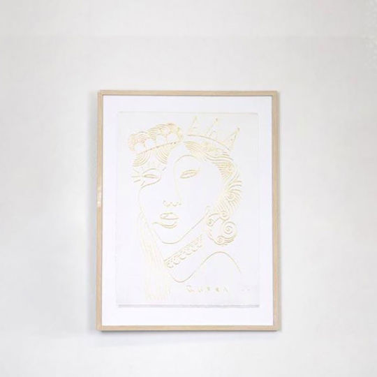 Gesicht Gemälde auf Leinwand 45x60cm