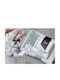 Liolios Home Bath Towel Set 3pcs Kitkat Grey Weight 500gr/m²