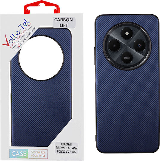 Volte-Tel Carbon Lift Back Cover Σιλικόνης Μπλε (Redmi 14C / Poco C75)