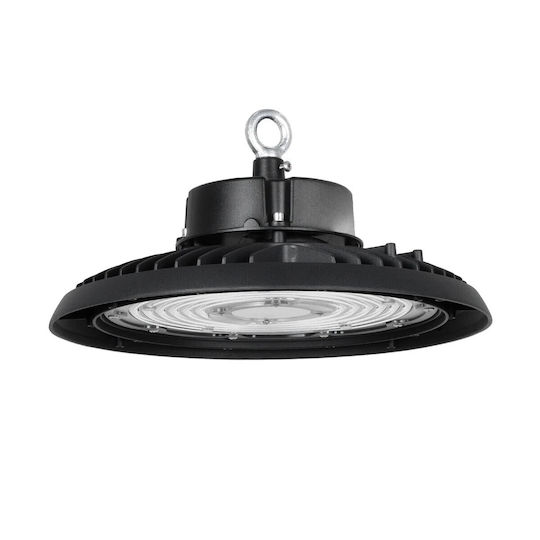 GloboStar Φωτιστικό Καμπάνα 200W Kühles Weiß 30000lm mit integrierter LED Schwarz Ø30xH16cm
