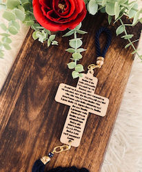 Holzkreuz-Amulett Vaterunser