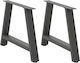 vidaXL Metallic Furniture Leg 2 Pieces Suitable...
