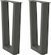 vidaXL Metallic Furniture Leg 2 Pieces Suitable...